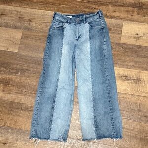 GAP Two-Tone Blue Flare Jeans